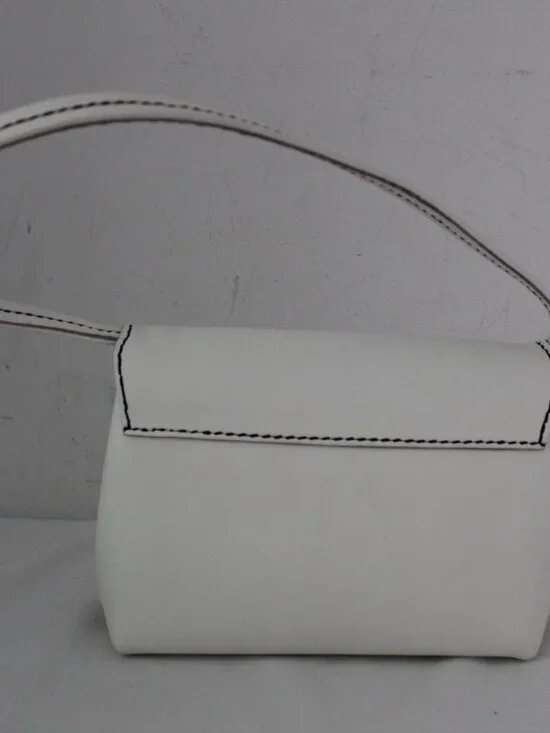 NEW Henry Beguelin White Shoulder Bag Omino Logo Turn Lock Handbag - Picture 8 of 16